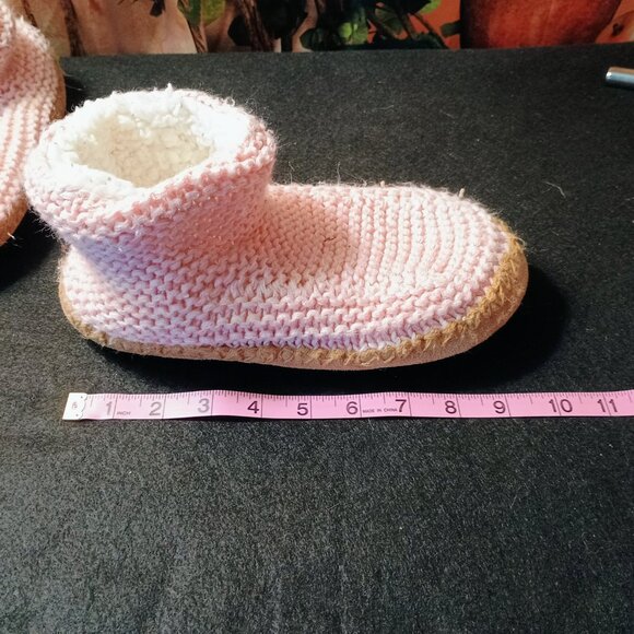 Joyspun Pink Cozy Sherpa Lined Slipper Booties Sz see desc - Picture 4 of 4